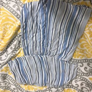 Strapless Stripped Romper